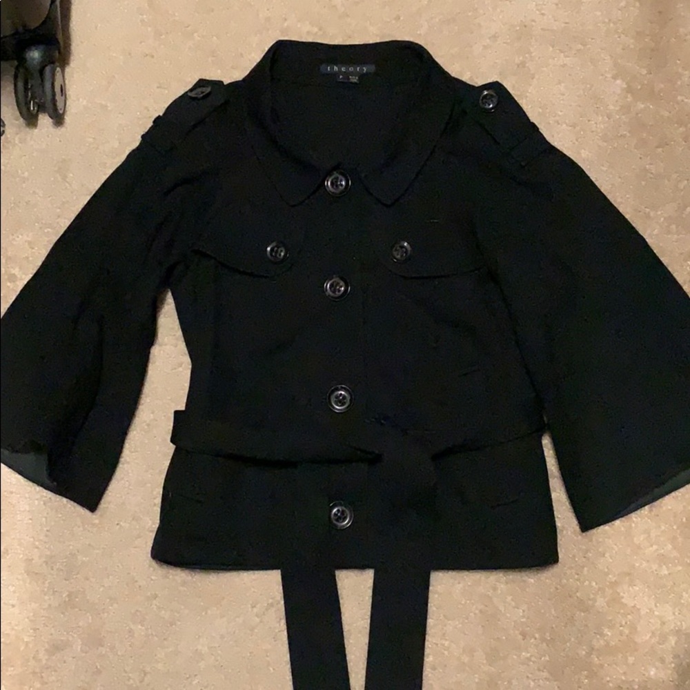Theory jacket with flare quarter flare sleeves